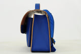 Lederen kleutertas met magneetsluiting - Cobalt