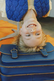 Cartable en cuir avec boucles - Bleu cobalt - Own Stuff