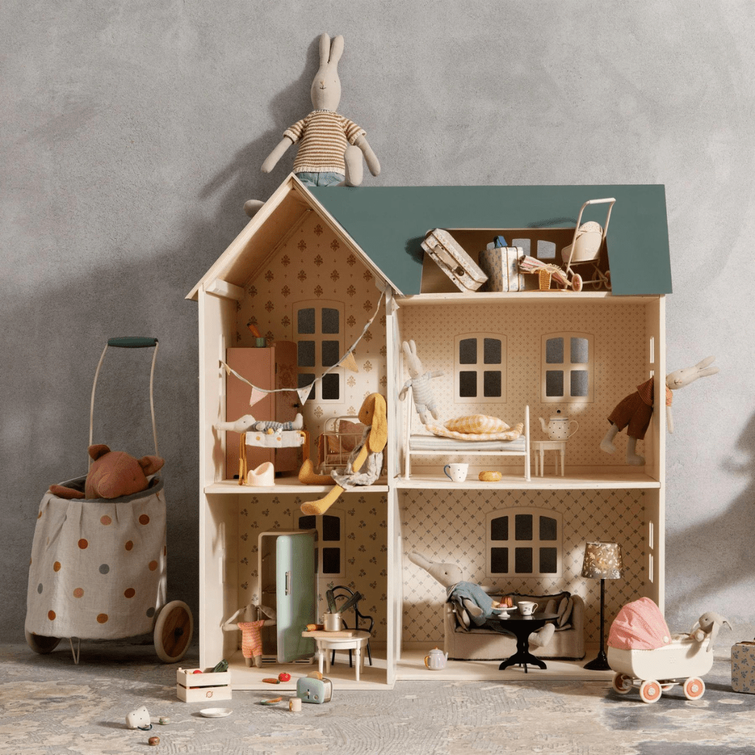 Ensemble de 7 pièces de Mini-Meubles de Cuisine pour Maison de poupées à l'échelle 1:12, mobilier de Cuisine Moderne pour Maison de poupées avec Portes et tiroirs Fonctionnels, kit