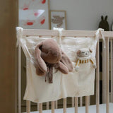 Bed opbergzakje - Handgeborduurd met klavertjes