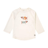 UV-zwemshirt met lange mouwen - Beach Dog Orange Dark Sea