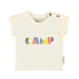 T-shirt - ecru met "camp"-print