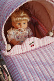 Doll pram - Powder Pink Check poppenwagen