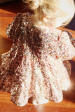 Lila sequins jurk - Grey / Rosa