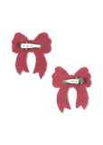 Haarspeldjes Sequin Bow 2-pack - Rapture rose