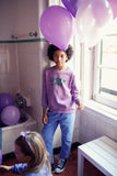 Sweater - Mauve met "Lucky Luke"-print