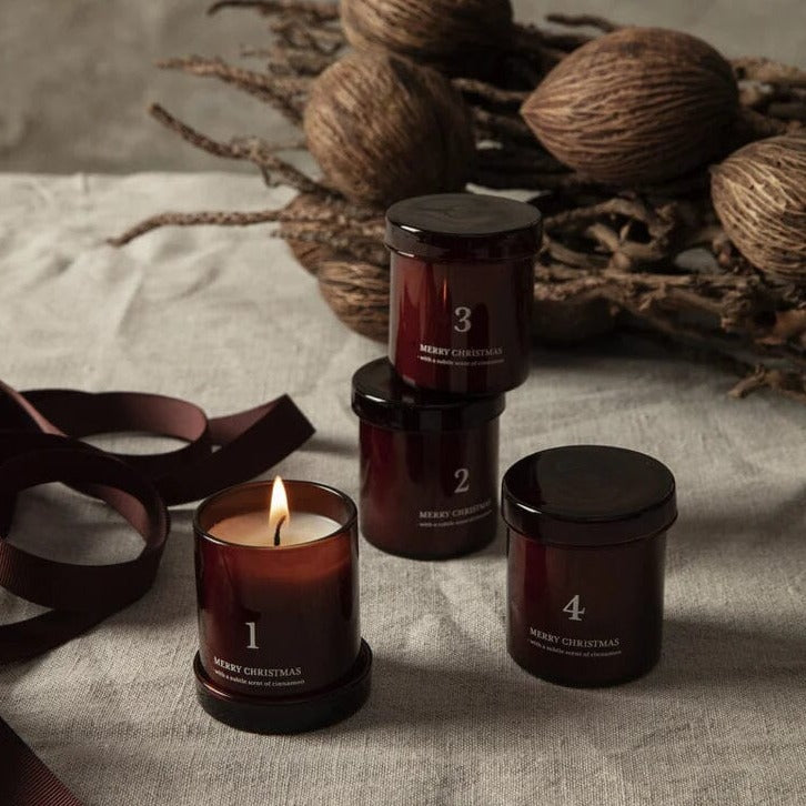 advent geurkaarsen - rood - Ferm Living