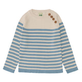 Sweater - ecru/cloudy blue - FUB