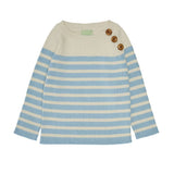 Katoenen Baby sweater - Ecru / Glacier - FUB