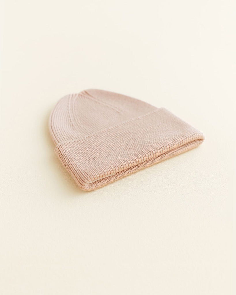 Bonnet Fonzie Newborn - Abricot - Hvid