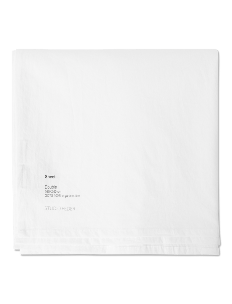 dubbele lakens - crisp white - Studio Feder