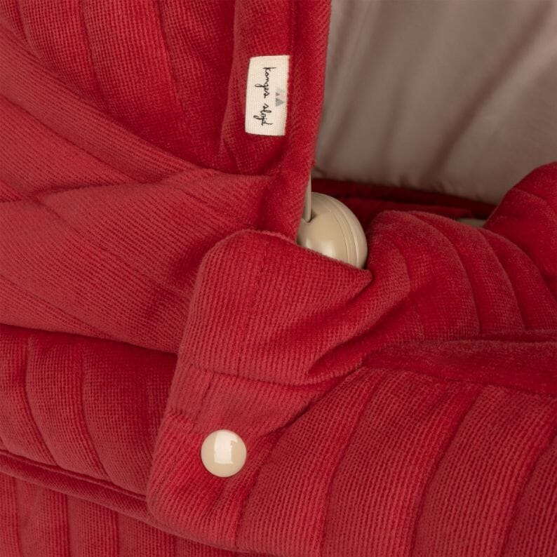 Landau de poupée - Velours côtelé rouge - Konges Slojd