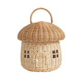 Rattan Mushroom Basket - Natural - Olli Ella