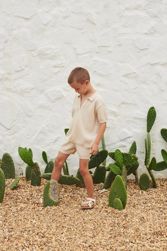 Knit shorts - Beige - LiiLU